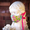 Silk Hydrangea Thai Silk Face Mask Ribbon Ties (1)