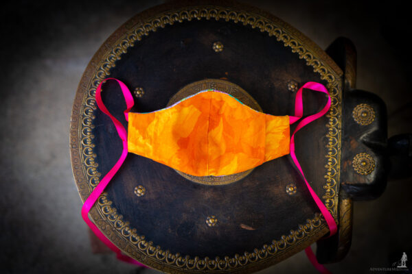 Silk Hydrangea Thai Silk Face Mask Ribbon Ties (4)